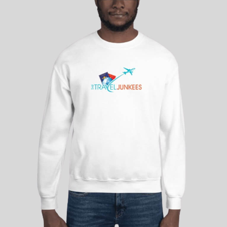 White Color Full Sleeved Shirt With the travel Junkees Printed