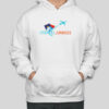 Travel Junkees pull Over Hoodie in White Color